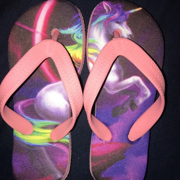 Unicorn Flip Flops - Picture 1 of 1